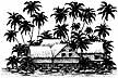 094G Palms with Huts