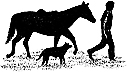 423B Horse Dog Man